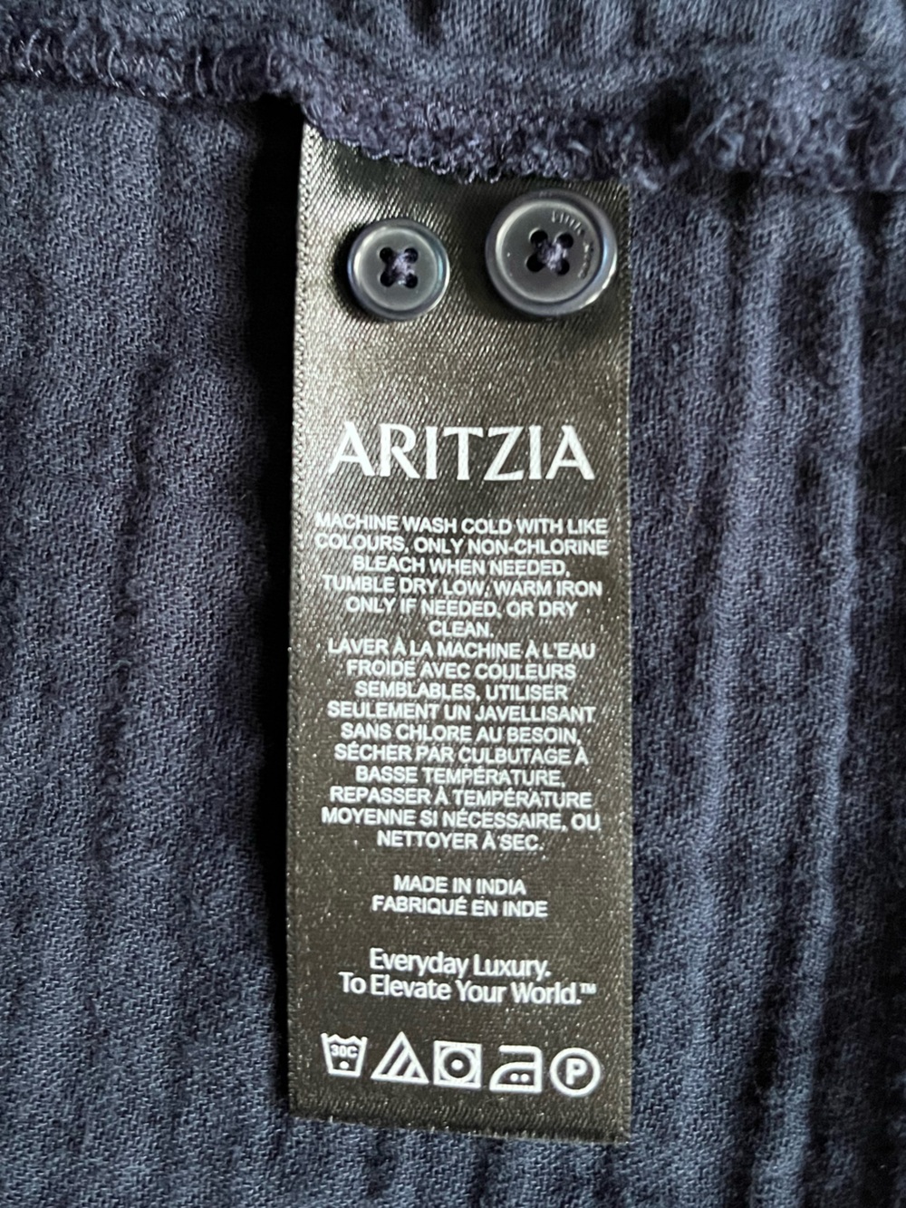 Aritzia Little Moon AirPlush Cotton™ Sail Shirt Vintage Navy XL - Picture 14 of 14